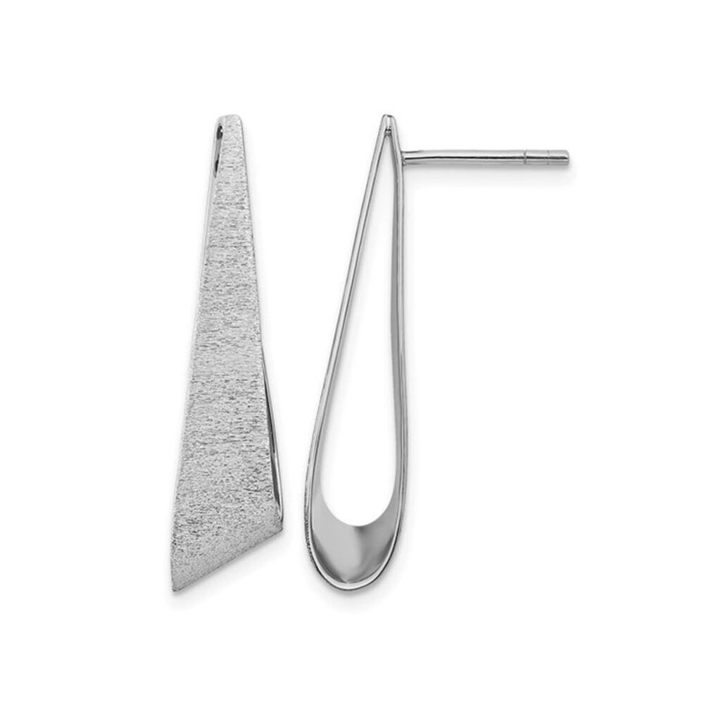 Sterling Silver Sand-Finish Dangle Earrings